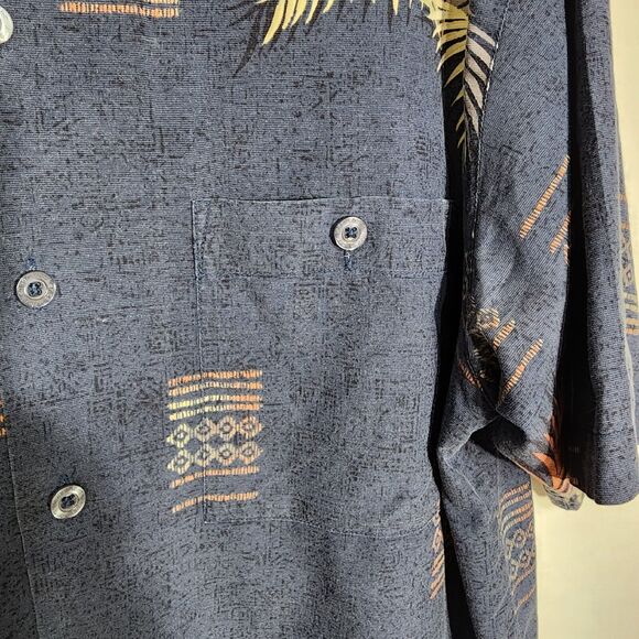 Weekender Casual Lifestyle Mens Shirt Large Finest Silk Hawaiian Button Pocket - Picture 7 of 11